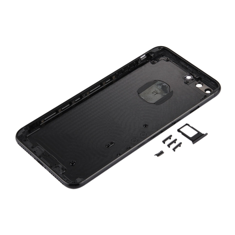 6 in 1 for iPhone 7 Plus (Back Cover + Card Tray + Volume Control Key + Power Button + Mute Switch Vibrator Key + Sign) Full Assembly Housing Cover (Jet...