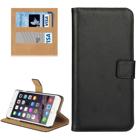 Per iPhone 8 Plus e 7 Plus Custodia in vera pelle divisa orizzontale con supporto, slot per carte e portafoglio