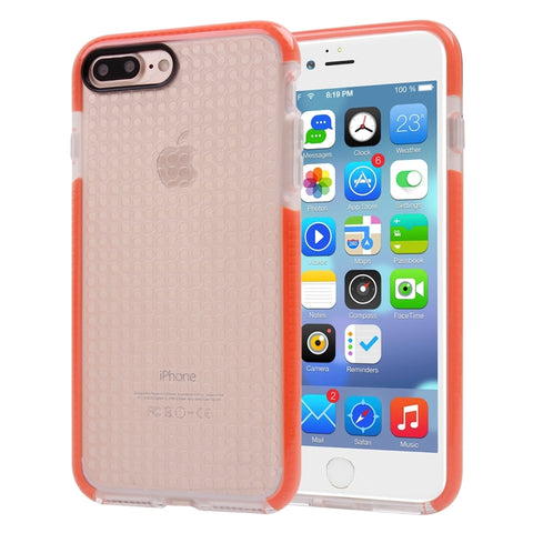 Per iPhone 8 Plus e 7 Plus Custodia protettiva in TPU trasparente con texture manubri