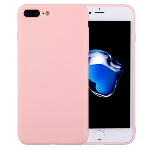 Per iPhone 8 Plus e 7 Plus Custodia protettiva in TPU tinta unita senza foro rotondo
