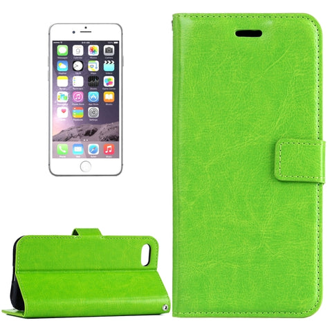 Per iPhone 8 Plus e 7 Plus Custodia in pelle con chiusura orizzontale con texture Crazy Horse con fibbia magnetica, supporto, slot per carte, portafoglio e cornice per foto, For 8P & 7P