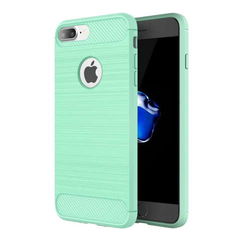 Per iPhone 7 Plus Custodia protettiva robusta per armatura in fibra di TPU con trama spazzolata, For iPhone 7 Plus, For 8P & 7P, For 7 Plus