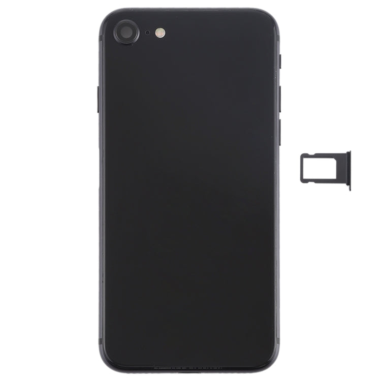 Battery Back Cover Assembly with Side Keys & Vibrator & Speaker Ringer Buzzer & Power Button + Volume Button Flex Cable & Card Tray for iPhone 8        ...