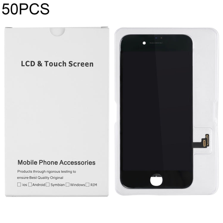 50 PCS White Cardboard Packaging Boxes for iPhone Screens