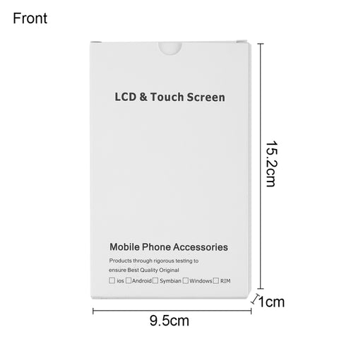 Boîte d'emballage blanche en carton de 50 pièces pour écran LCD et numérique iPhone 8/7, assemblage complet, i7 / i8 Boîte d'emballage