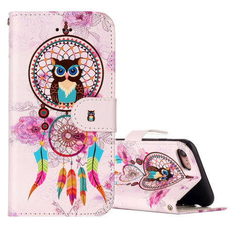 Per iPhone 8 e 7 Custodia in pelle con chiusura orizzontale in rilievo con supporto, slot per carte, portafoglio e cornice per foto, For iPhone SE 2020 & 8 & 7, For 8 & 7