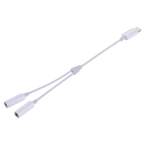 MH027 Adattatore audio doppio da 3,5 mm femmina a 8 pin maschio 2 in 1 da 16 cm