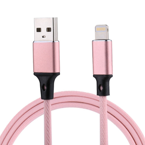 Cavo di ricarica per sincronizzazione dati in stile nylon intrecciato da USB a 8 pin da 1 m 2A, 8 Pin Black, 8 Pin Pink, 8 Pin Grey, 8 Pin Blue, 8 Pin Red, 8 Pin White