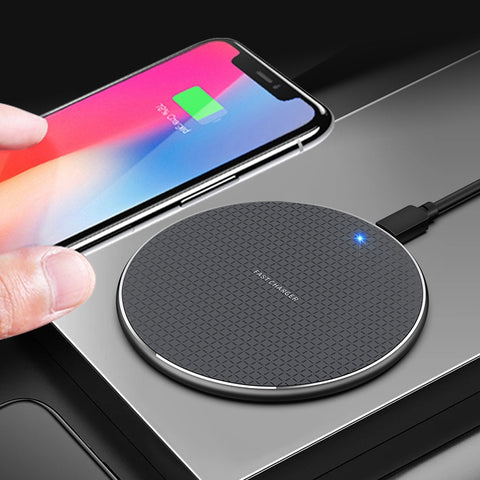 Caricabatterie wireless da tavolo rotondo in lega di alluminio K8 da 30 W con cavo di ricarica rapida di tipo C da 1 m, UFO Design Silver, UFO Design Grey, K8