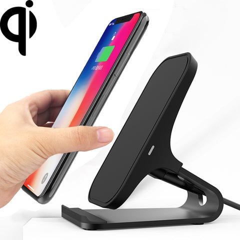HAMTOD M5 Caricatore wireless avec support standard Qi dal design intelligent avec double bobine de 15 W avec indicateur lumineux, supporta la ricarica rapida, M5 Black, M5 Silver