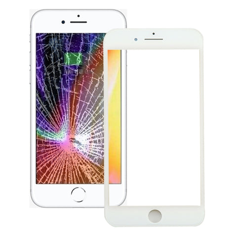 Lente in vetro per schermo anteriore iPhone 8 con cornice e adesivo
