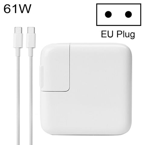 61W Type-C Power Adapter with 1.8m Cable, EU Plug, 61W EU Plug - Novalix Store