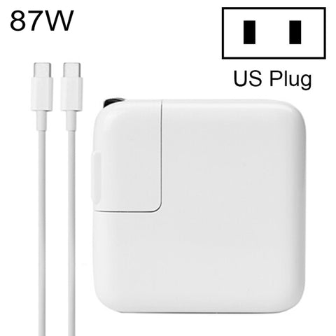 Caricabatterie portatile con adattatore di alimentazione di tipo C da 87 W con cavo di ricarica di tipo C da 1,8 m, presa americana, 87W US Plug