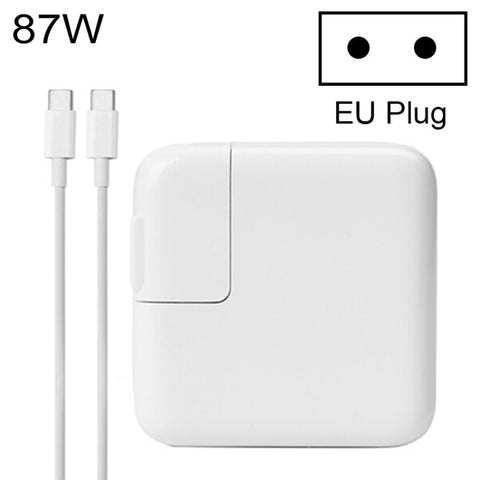 Caricabatterie portatile con adattatore di alimentazione di tipo C da 87 W con cavo di ricarica di tipo C da 1,8 m, presa europea, 87W EU Plug