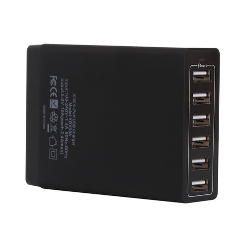 XBX09A Chargeur de voiture rapide 50 W 5 V 2,4 A 6 portes USB