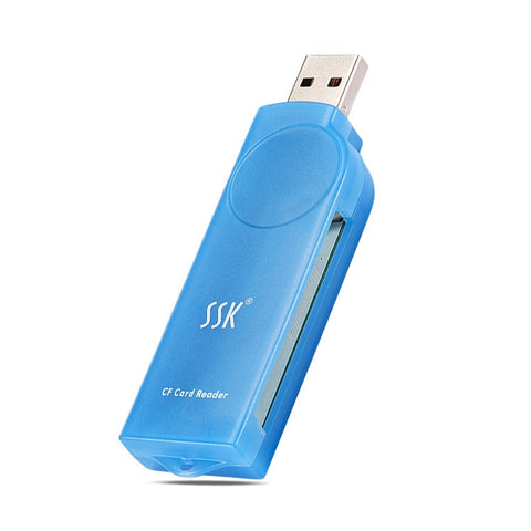 SSK SCRS028 Lettore di schede esterne con interfaccia USB 2.0, supporta schede CF/MD