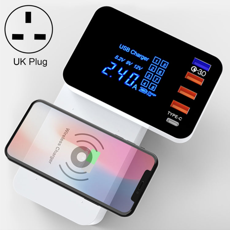 Multi-Functional 40W USB-C & Wireless Charger with LED