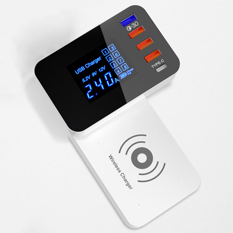 Multi-Functional 40W USB-C & Wireless Charger with LED