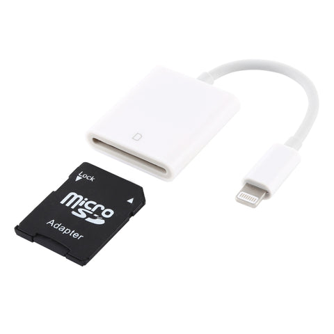 Adattatore per lettore di fotocamere da 8 pin a scheda SD NK105, compatibile con i sistemi IOS 9.1 e versioni successive, NK105