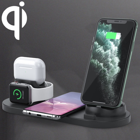 Supporto per caricabatterie wireless standard Qi 6 in 1 da 10 W