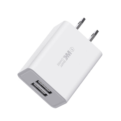 Adaptateur d'alimentation pour batterie de voyage rapide, double USB WK WP-U56 2A, prise américaine, prise américaine