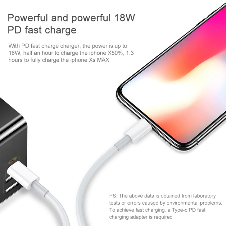 AWEI CL-68 3A Type-C to Lightning Fast Charging Cable 1m