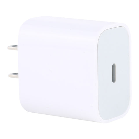 Chargeur de voyage avec interface unique USB-C/Type-C PD de 20 W, prise américaine, prise US 20 W