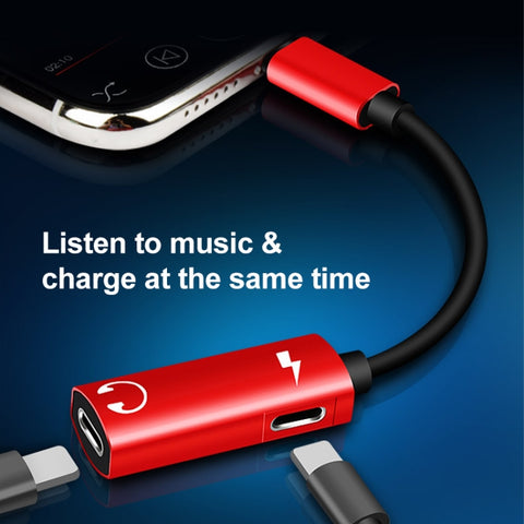 Adattatore 2 in 1 da 8 pin maschio a doppio 8 pin femmina per ricarica e ascolto di musica, adattatore per auricolari audio, compatibile con tutti i sistemi IOS