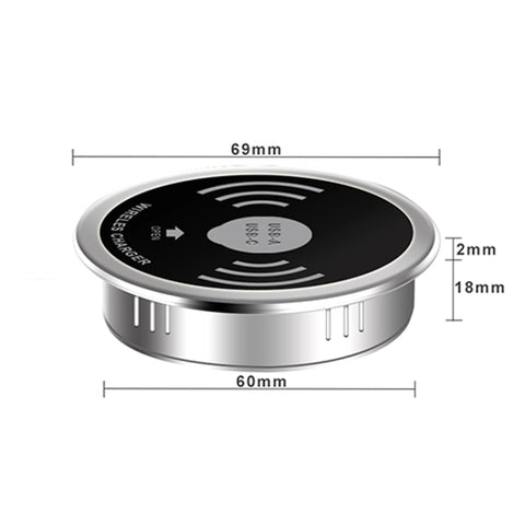 Lecteur sans fil de table intégré KP-ZMC avec support d'interface PD+USB. Longueur: 1,2 m