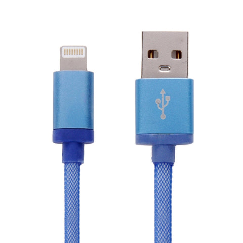Batterie de données/chargeur avec test en métal à 8 broches et USB de 1 m