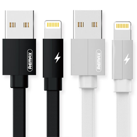 REMAX RC-094i Câble de données à prise rapide USB à 8 broches en fil d'aluminium de 2 m 2,4 A, 8 broches