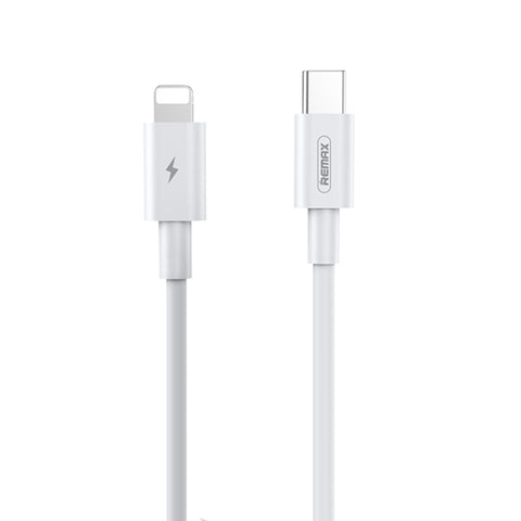 Câble de données rapide avec interface REMAX Marlik série RC-183i PD de 20 W USB-C/Type-C à 8 broches, longueur de câble : 2 m, 2 m