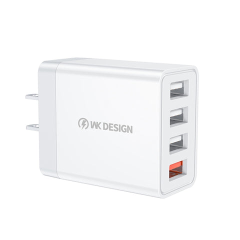 WK WP-U125 série Youpin 18W QC3.0 4 portes USB chargeur rapide de voyage, spina CN/spina USA, prise CN/prise US