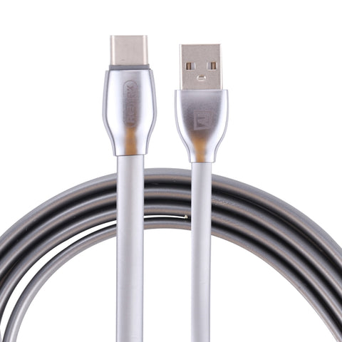 REMAX RC-035a Câble de données laser USB vers USB-C / Type-C, longueur de câble : 1 m, Ternish