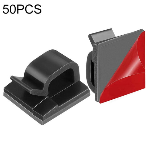 HG2392 Clip de fixation pour organiseur pour compartiment de rangement de 50 pièces, type de gomme : 3M, 50 pièces/rouge et gris