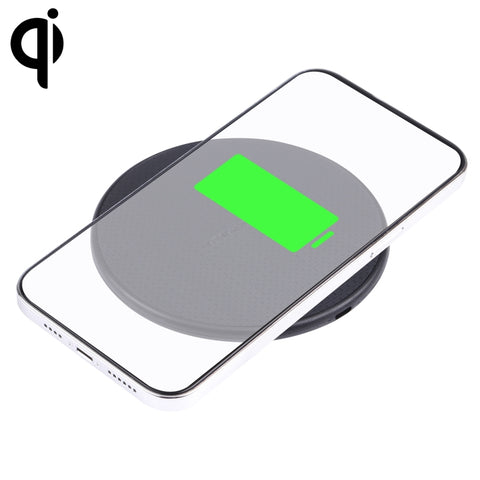 Caricabatterie wireless in plastica rotondo con motivo scozzese QI da 10 W, Plastic