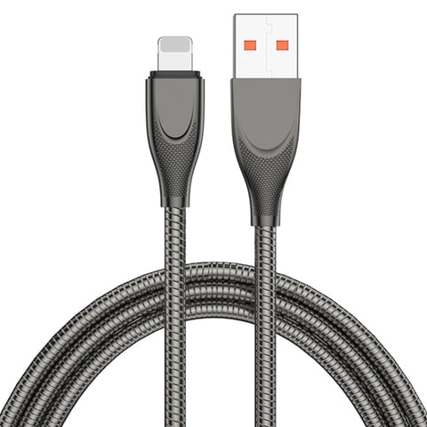 ADC-009 Cavo dati di ricarica rapida con tubo in lega di zinco da USB a 8 pin, lunghezza cavo: 1 m, USB to 8 Pin
