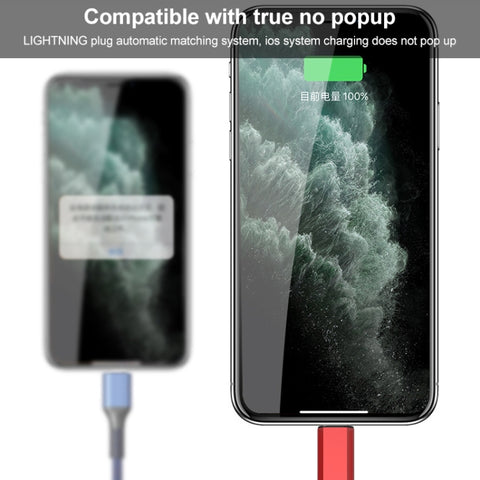 Prise de courant rapide intégrée 3A 3 en 1 par USB de type C / 8 broches / Micro USB, longueur de prise : 1,2 m, prise blanche (noir), prise blanche assistée (bleu), prise blanche (rouge)