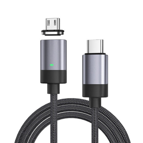 Cavo dati magnetico per la ricarica rapida da USB-C/Tipo-C a Micro USB da 15 W, stile: cavo da 1 m + testina magnetica, Micro USB