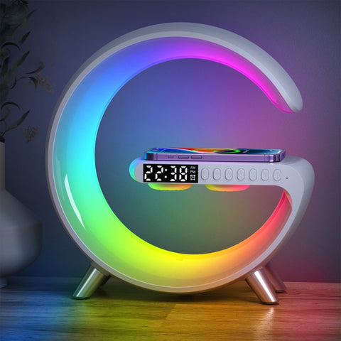 Support pour haut-parleur Bluetooth intelligent N69, batterie rechargeable sans fil, lumière et lumière ambiante, prise américaine, prise américaine, prise américaine N69