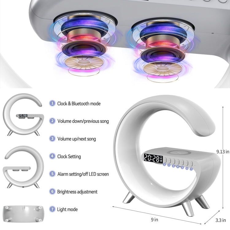 Smart Bluetooth Speaker with Wireless Charger & Alarm Clock