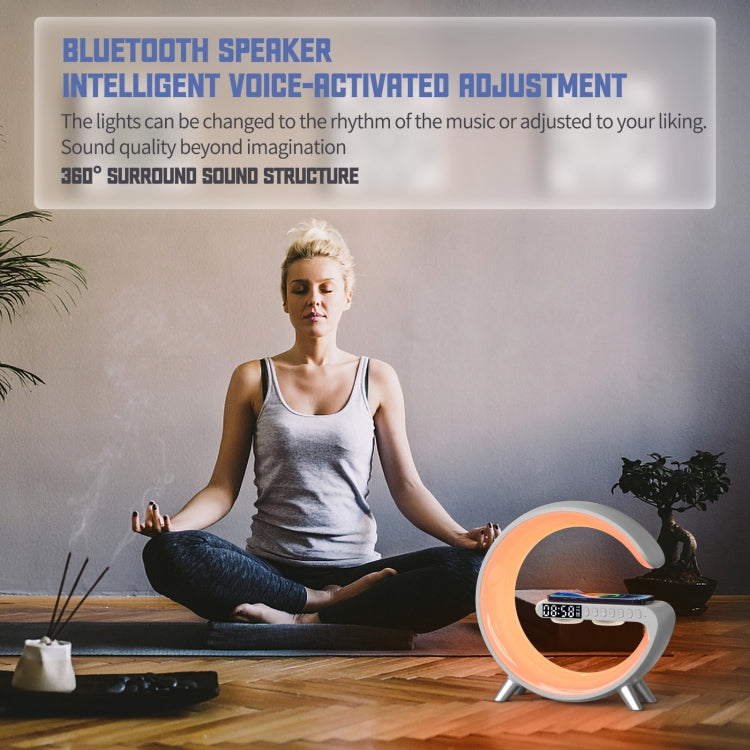 Smart Bluetooth Speaker with Wireless Charger & Alarm Clock