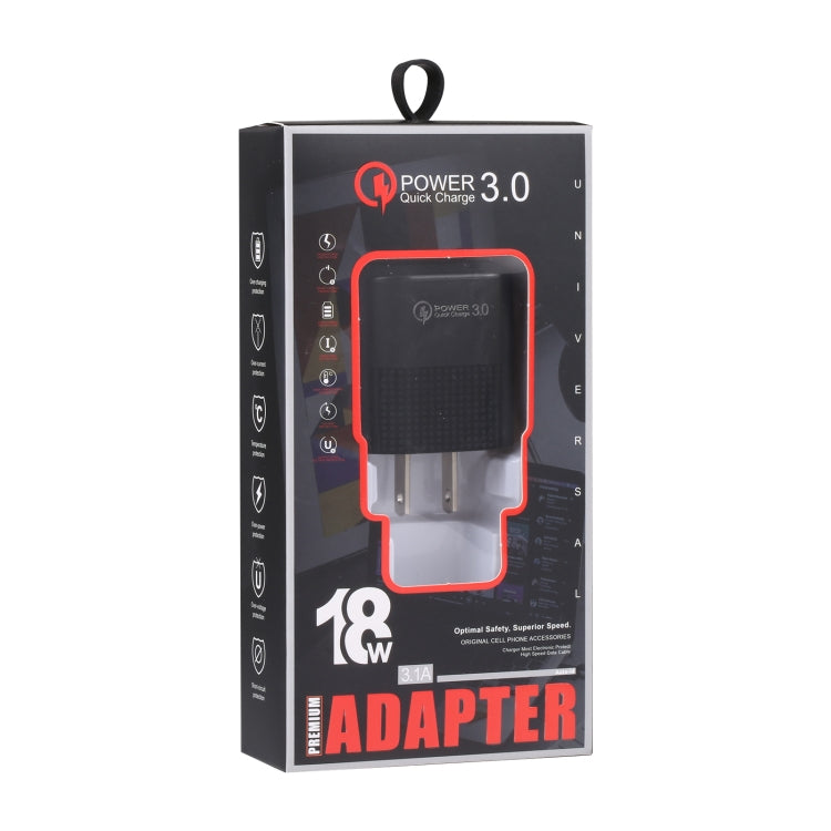 18W Quick Charge USB Fast Charger with US Plug