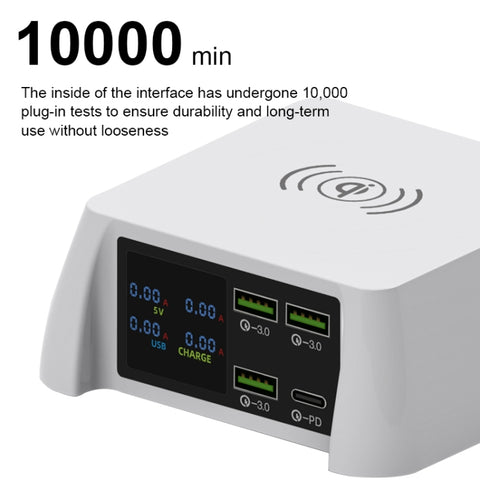 Stazione di ricarica per caricabatterie wireless intelligente multifunzione F96 100 W USB x3 + PD