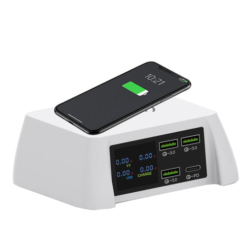 Stazione di ricarica per caricabatterie wireless intelligente multifunzione F96 100 W USB x3 + PD