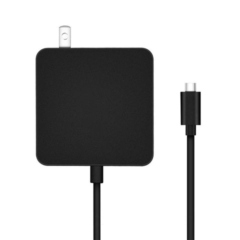 Caricabatterie portatile con adattatore di alimentazione USB-C/Type-C da 65 W per laptop con cavo di ricarica Type-C, presa americana, 65W US Plug /Black