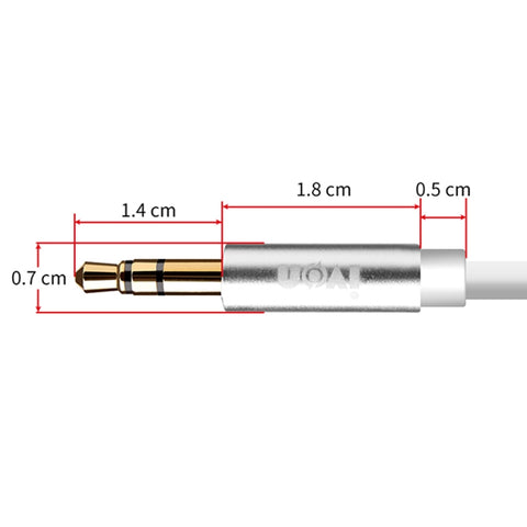 Cavo audio AUX IVON CA55 de 3,5 mm maschio a maschio, longhezza cavo: 1 m