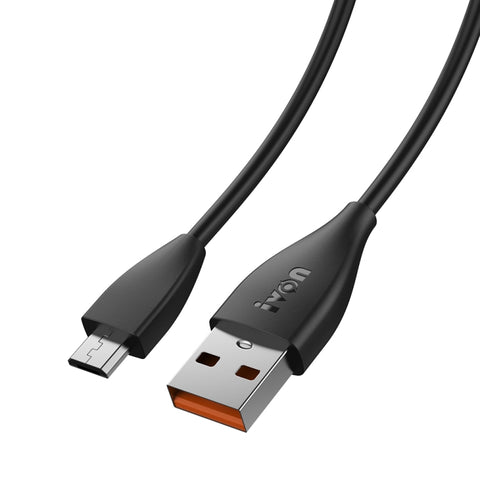 Ivon CA87 Câble de données USB rapide vers micro USB TPE, longueur de câble : 1 m, Micro USB