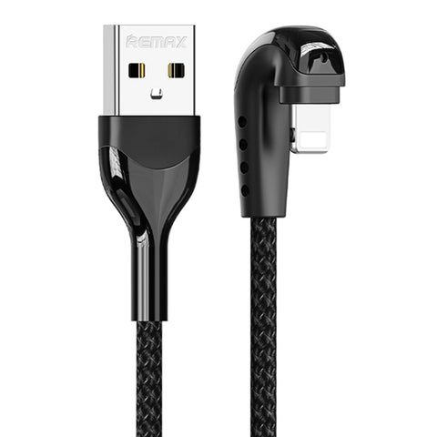 REMAX RC-177i Heymanba II Câble de données de jeu intégré dans la chaîne de zinc USB à 8 broches, connecteur à 180 degrés, 2,1 A, longueur de câble: 1 m, RC-177i