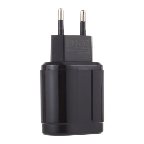 Chargeur de voyage avec double port USB LZ-022 5V 2.4A, colonne européenne